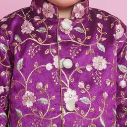 Little Bansi Boys Embroidered Sherwani Set image 2