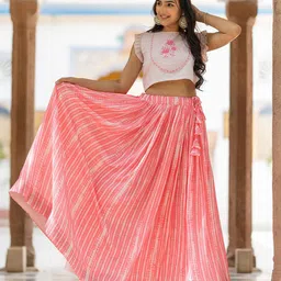 Moda Rapido Floral Printed Semi-Stitched Lehenga & Unstitched Blouse-picture-18