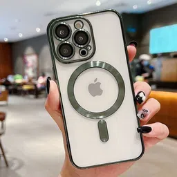 Luxury Kase Plating Magnetic Soft Cover iPhone 15 Pro Max Back Case image 1