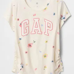 GAP Girls Floral Printed Pure Cotton Round Neck T-shirt-picture-36