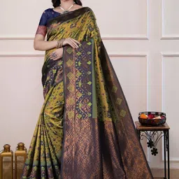 you shop we ship Zari Art Silk Heavy Work Banarasi Saree-picture-30