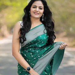 Anjaneya Sarees Woven Design Zari Silk Blend Banarasi Saree image 3