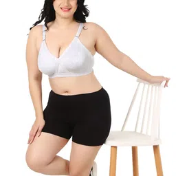 Designer Bugs Zan Women Pack of 2 Cotton Plus Size Full Coverage Non Padded T-shirt Bra image 3