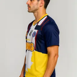 dostitch Men Dri-FIT Graphic Printed V-Neck T-shirt image 3