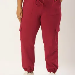 theRebelinme Women Smart High-Rise Easy Wash Pleated Plus Size Cargos Trousers-image-91