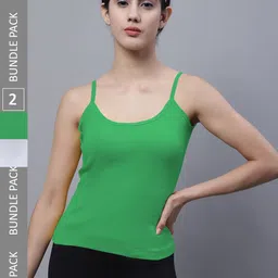 FBAR Pack Of 2 Pure Cotton Bio Wash Sports Camisoles-image-41