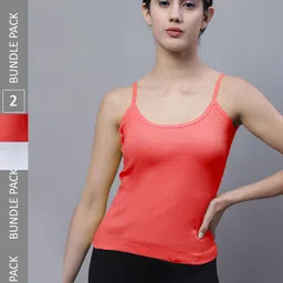 FBAR Pack Of 2 U-Neck Pure Cotton Bio Wash Camisoles-picture-41