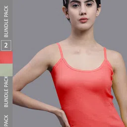 FBAR Pack Of 2 Shoulder Straps Skin Friendly Bio Wash Pure Cotton Camisoles-image-2