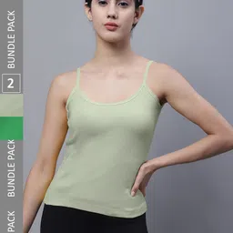 FBAR Pack Of 2 Shoulder Straps Skin Friendly Bio Wash Cotton Camisoles-picture-40