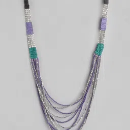 RICHEERA Silver-Plated Artificial Beads Layered Necklace image 1