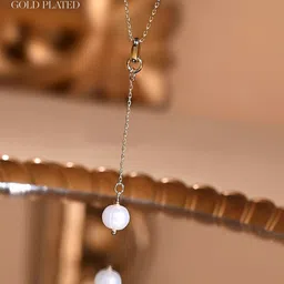 accessorize Accessories 14K Gold-Plated Z Pearl Y-Chain Necklace-picture-43