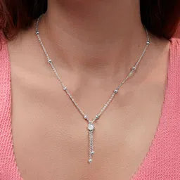 MINUTIAE Silver-Plated Stones-Studded Necklace image 1