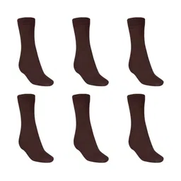 MUKHAKSH Girls Pack Of 6 Calf-Length Cotton Socks-image-83