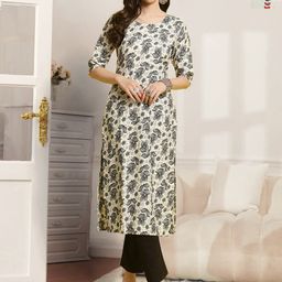 7Threads Women Floral Printed Regular Kurta with Trousers-picture-11