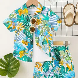 INCLUD Boys Tropical Printed Shirt Collar Shirt With Shorts-picture-45