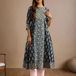 SZN Women Floral Printed Thread Work Kurta-picture-12