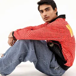 Clazzey Men Graphic Printed Fleece Lightweight Bomber Jacket image 3