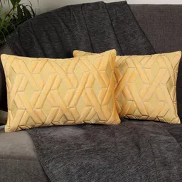 MONKDECOR Rectangle Velvet Cushion Cover, Set of 1 Piece image 5