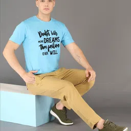 BRAWNY BATTLER Typography Printed Round Neck Cotton T-shirt image 5