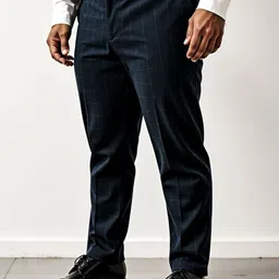 The Pant Project Men Checked Comfort Slim Fit Wrinkle Free Trousers image 2