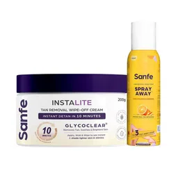Sanfe Set Of Spray Away Hair Removal & Glycoclear Instalite Tan Removal Wipe-Off Cream-image-35