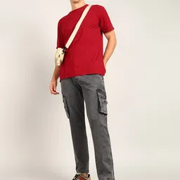 AFLASH Men High-Rise Light Fade Jeans image 4