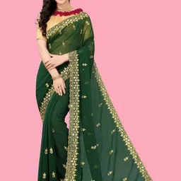 Florence Embellished Embroidered Pure Georgette Saree-picture-16