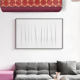 The Furnishing Tree Maroon Plastic Air Conditioner Cover image 5