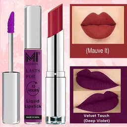 MI FASHION Set of Experience the Best Liquid Lipstick 3.5ml & Creamy Matte Lipstick 3.5g-picture-33