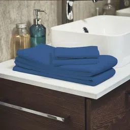 Ackross Blue Cotton 550 GSM Bath Towel-picture-11