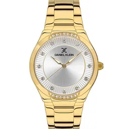 Daniel Klein Premium Women Silver & Gold Toned Dial & Strap Analogue Watch DK.1.13216-6-picture-33