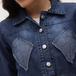 Roadster Women Navy Blue Denim Denim Jacket-picture-27