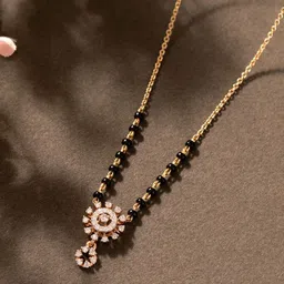 Anouk Gold-Plated Artificial Stones Studded and Beaded Mangalsutra-picture-19