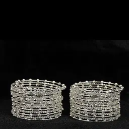ZULKA Set of 26 Stylish Metal with Zircon Stone & Balls Design Bangles-picture-12