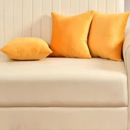 Shadowkart Gold-Toned 3 Pieces Velvet Square Cushion Covers-picture-25