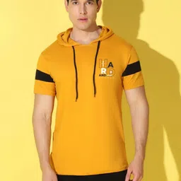 WOOSTRO Men Typography Printed Hooded Slim Fit T-shirt-picture-26
