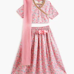 Campana Girls Printed Sequinned Ready to Wear Lehenga & Blouse With Dupatta image 1