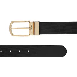 Da Milano Men Textured Leather Reversible Belt image 4