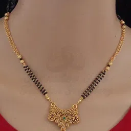 Ramdev Art Fashion Jwellery Brass Gold Plated Mangalsutra image 1