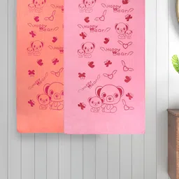 Myntra Elegant Homes Orange & Pink 2 Printed Cotton 300 GSM Bath Towel-image-37
