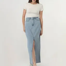 Kraus Jeans Women High Rise Straight Maxi Skirt image 3