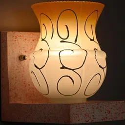 SOMIL Yellow Glass Cylinder Printed Wall Lamps-picture-26