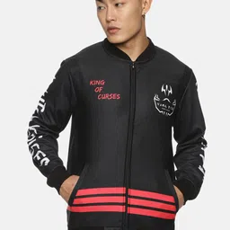 Fans Army Jujutsu Kaisen Ryomen Sukuna Printed Stand Collar Bomber Jacket-picture-16
