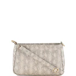 DressBerry Beige Textured Structured Sling Bag-picture-27