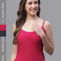 Friskers Pack Of 2 Skin Friendly Cotton Camisoles-image-71