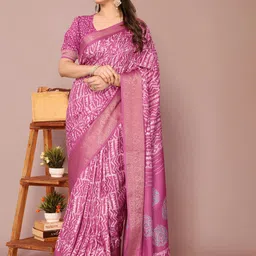 KALINI Batik Zari Saree-image-0