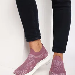 Marc Loire Women Lightweight Mesh Comfort Insole Contrast Slip-On Sneakers-picture-19