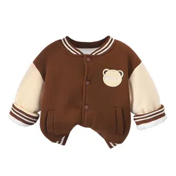 StyleCast Boys Brown Insulator Stand Collar Long Sleeves Cotton Varsity Jacket-picture-47
