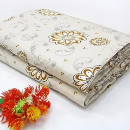 Aurave Beige & White Floral Mild Winter 150 GSM Single Bed Dohar-image-16