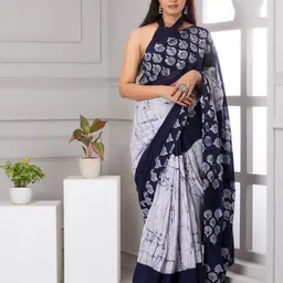 KALINI Abstract Printed Pure Cotton Saree-picture-26